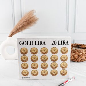 🔐حصالة ليرات ذهب حجم صغير10 ليرات كريلك مع قفل 